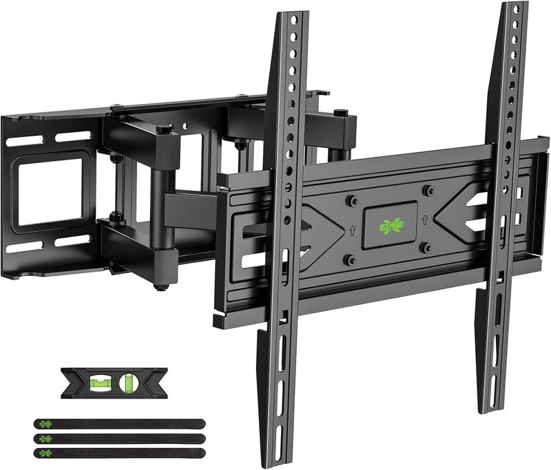 USX MOUNT Full Motion TV Wall Mount for Most 32-70 inch TVs up to 99 lbs, Wall Mount Bracket with Dual Articulating Arms, Swivel, Tilt, Max VESA 400x400mm, TV Mount Fits 12”/16” Wood Studs - Image 1